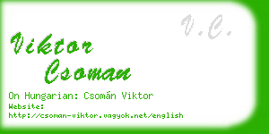 viktor csoman business card